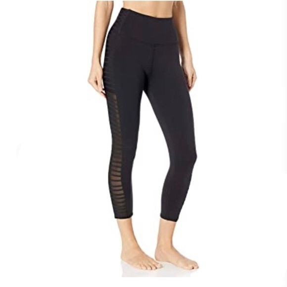 Alo Yoga Side Mesh Workout Capri Leggings Size S - Picture 1 of 6